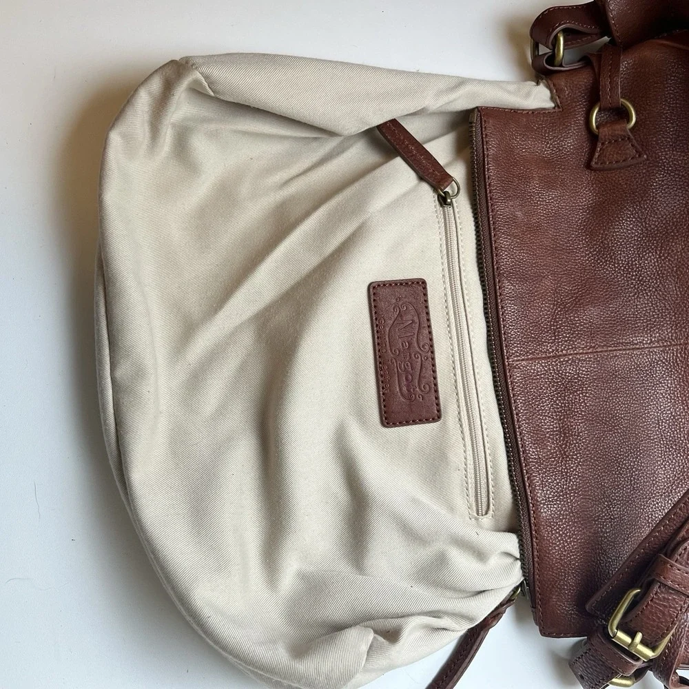 Margot  Genuine Leather Brown Purse  Bag with Tassel Detail